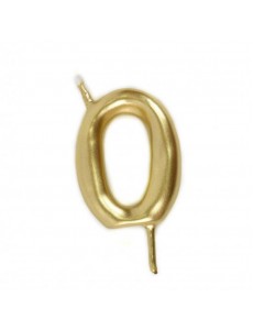 Vela Número 0 Dourado